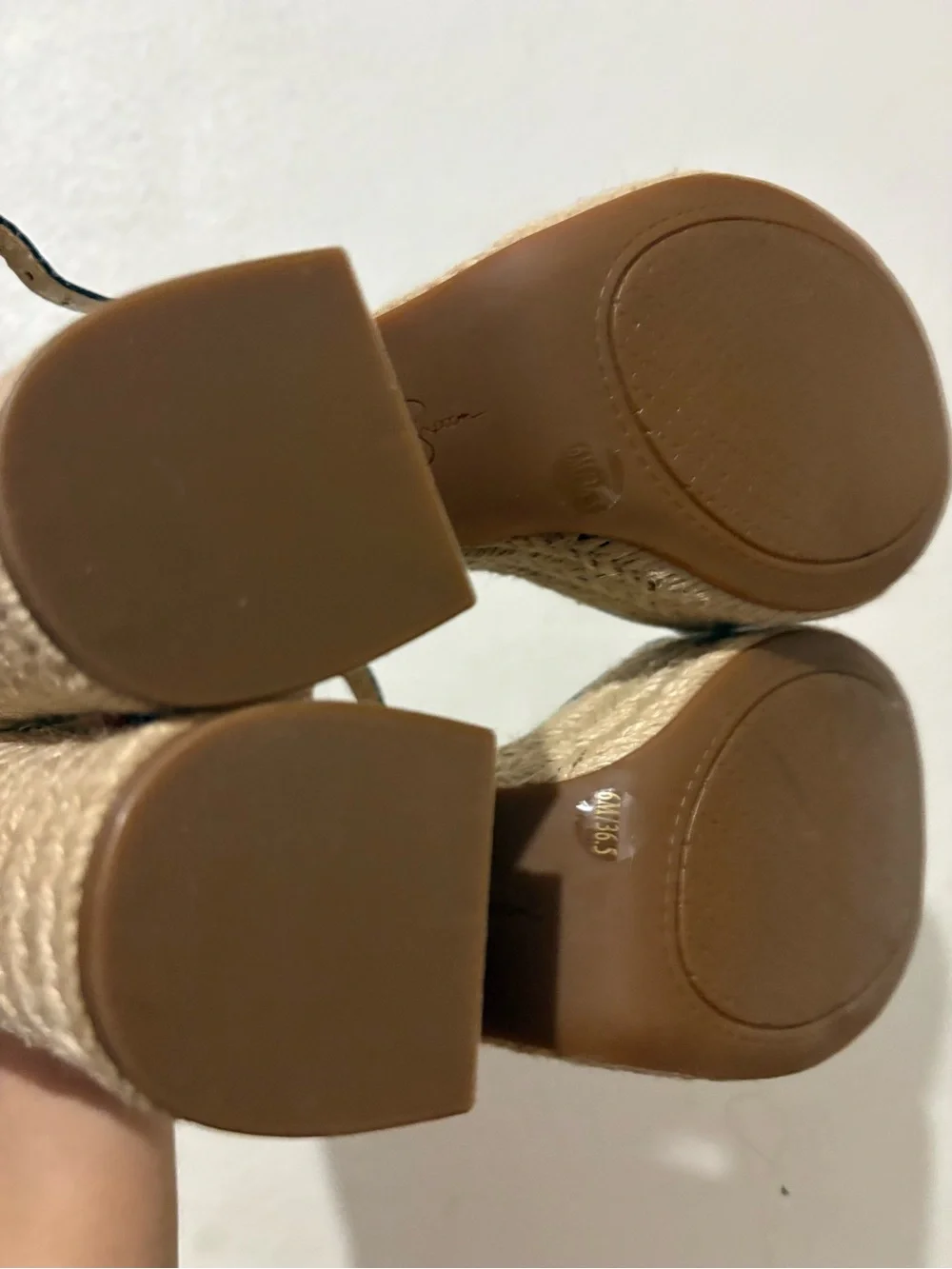 Jessica Simpson Blue Platform Espadrille Sandals with Ankle Strap